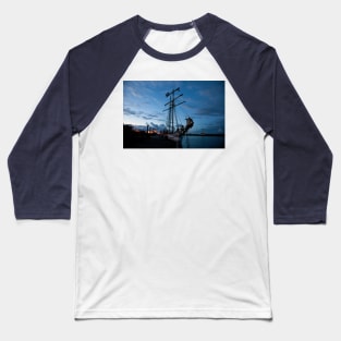 Tall Ship docked for the night Baseball T-Shirt